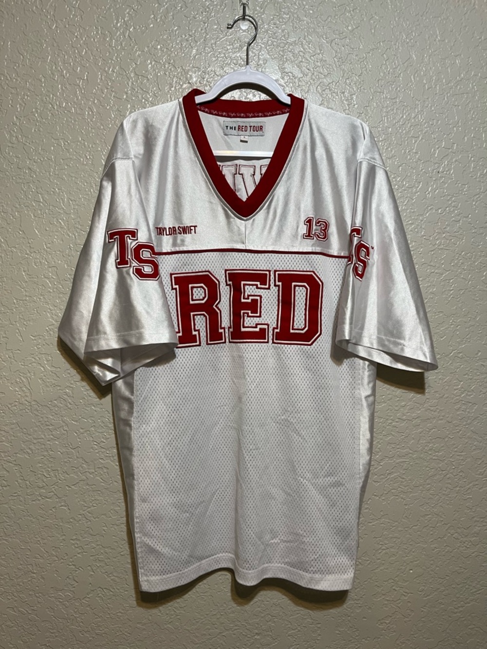 RARE Taylor Swift RED Tour Football Jersey #13 Large